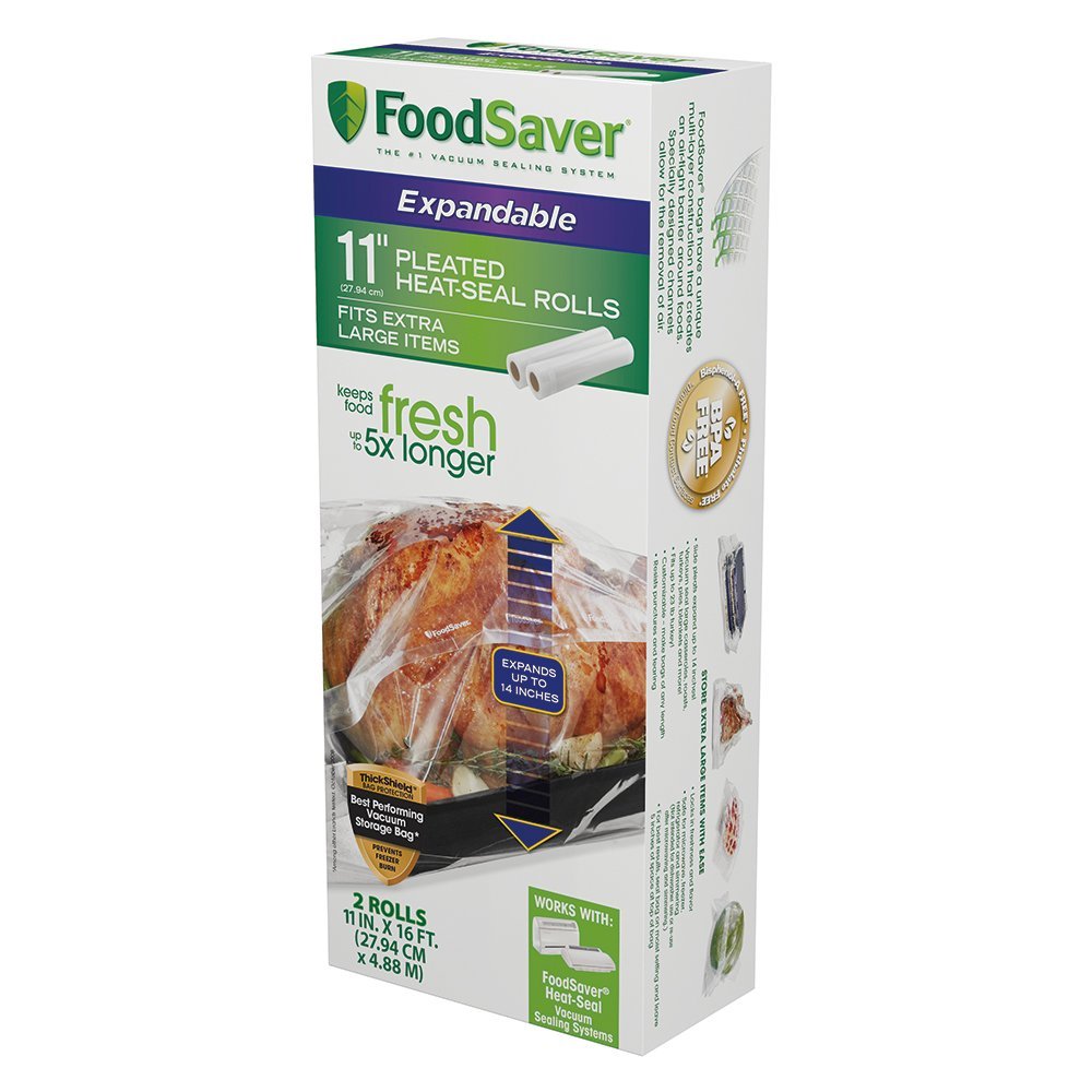 FoodSaver Custom Length Vacuum Sealer Bags Multipack,Rolls for Airtight Food Storage and Sous Vide - Compatible with FoodSaver,8 and 11 (3 Count),2 Count (Pack of 10)