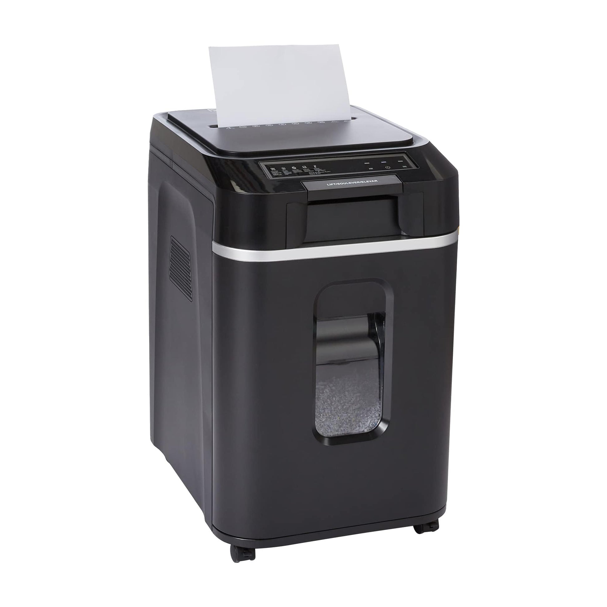 Amazon Basics 12-Sheet Cross-Cut Paper and Credit Card Shredder with Overheat Protection, Black (New Model)