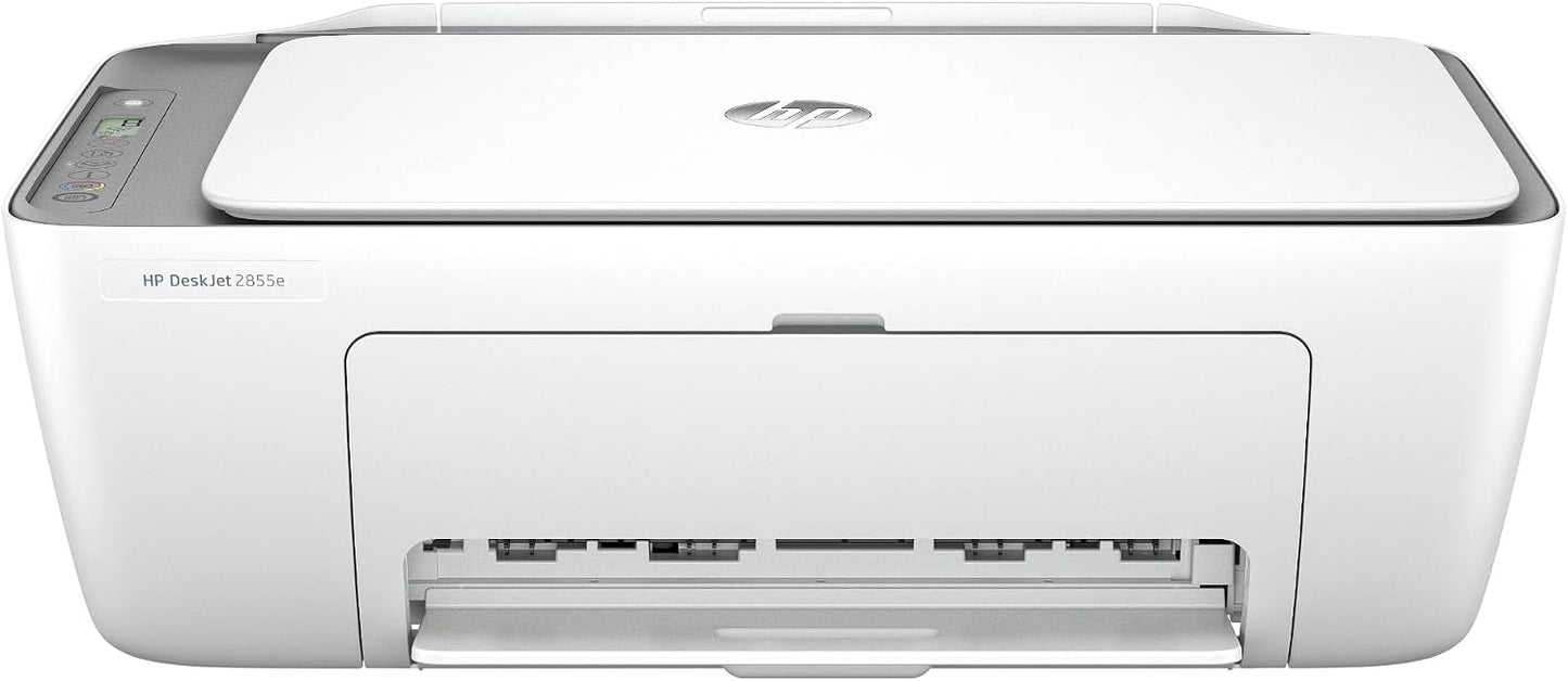 HP DeskJet 2855e Wireless All-in-One Color Inkjet Printer, Scanner, Copier, Best-for-home, 3 month Instant Ink trial included. This printer is only 2.4 ghz capable. (588S5A)