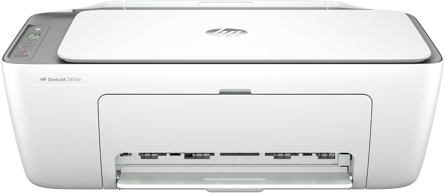 HP DeskJet 2855e Wireless All-in-One Color Inkjet Printer, Scanner, Copier, Best-for-home, 3 month Instant Ink trial included. This printer is only 2.4 ghz capable. (588S5A)