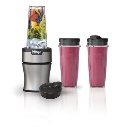 Ninja Fit Compact Personal Blender | For Smoothies, Shakes & Frozen Drinks | (2) 16-oz. To-Go Cups with Spout Lids | 700-Watt Countertop | Black | QB3001SS