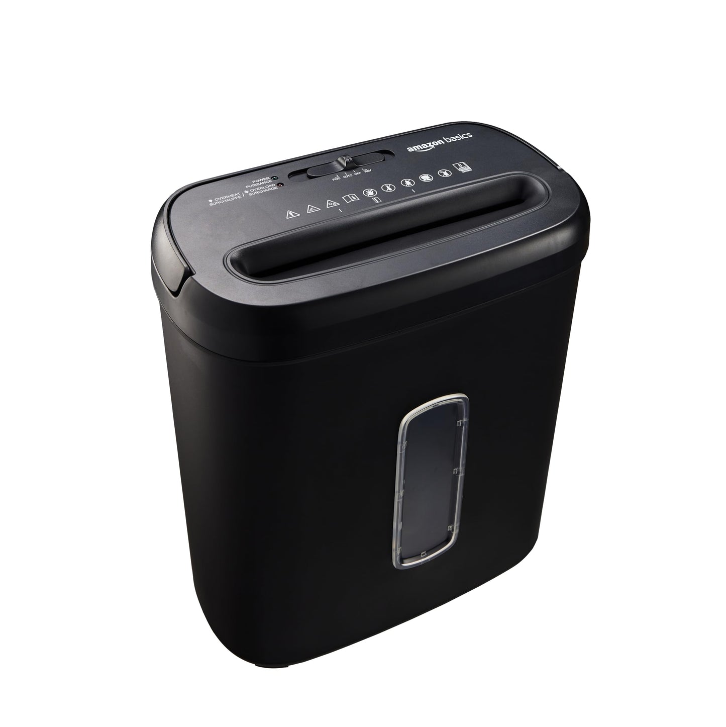 Amazon Basics 12-Sheet Cross-Cut Paper and Credit Card Shredder with Overheat Protection, Black (New Model)