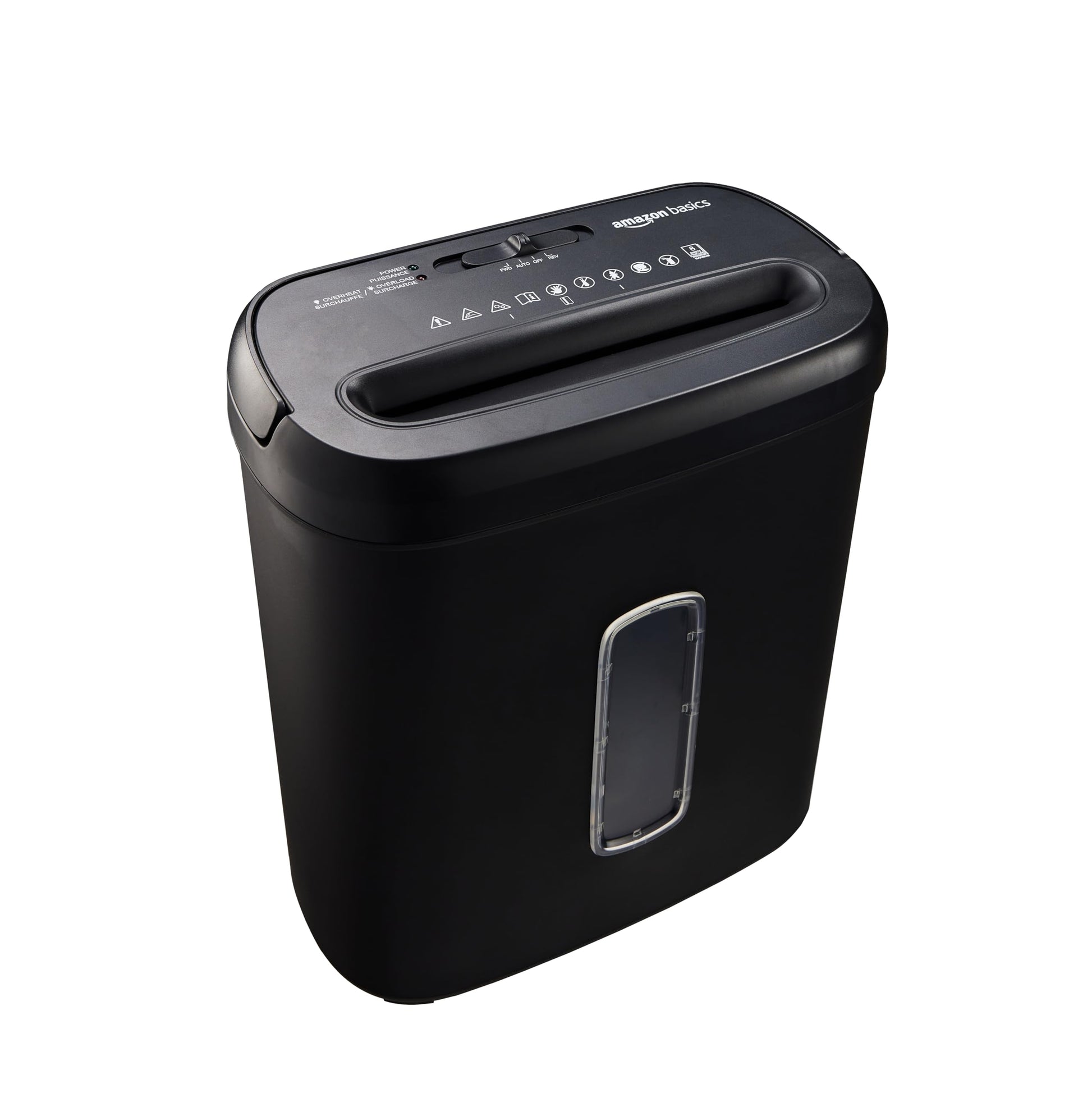 Amazon Basics 12-Sheet Cross-Cut Paper and Credit Card Shredder with Overheat Protection, Black (New Model)