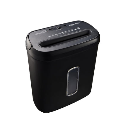 Amazon Basics 12-Sheet Cross-Cut Paper and Credit Card Shredder with Overheat Protection, Black (New Model)