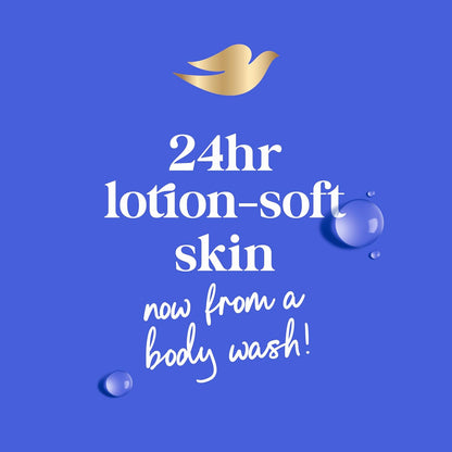 Dove Body Wash with Pump Deep Moisture for 24hr Lotion-Soft Skin Moisture Moisturizing Skin Cleanser with No Sulfates No Parabens,(Pack of 6)