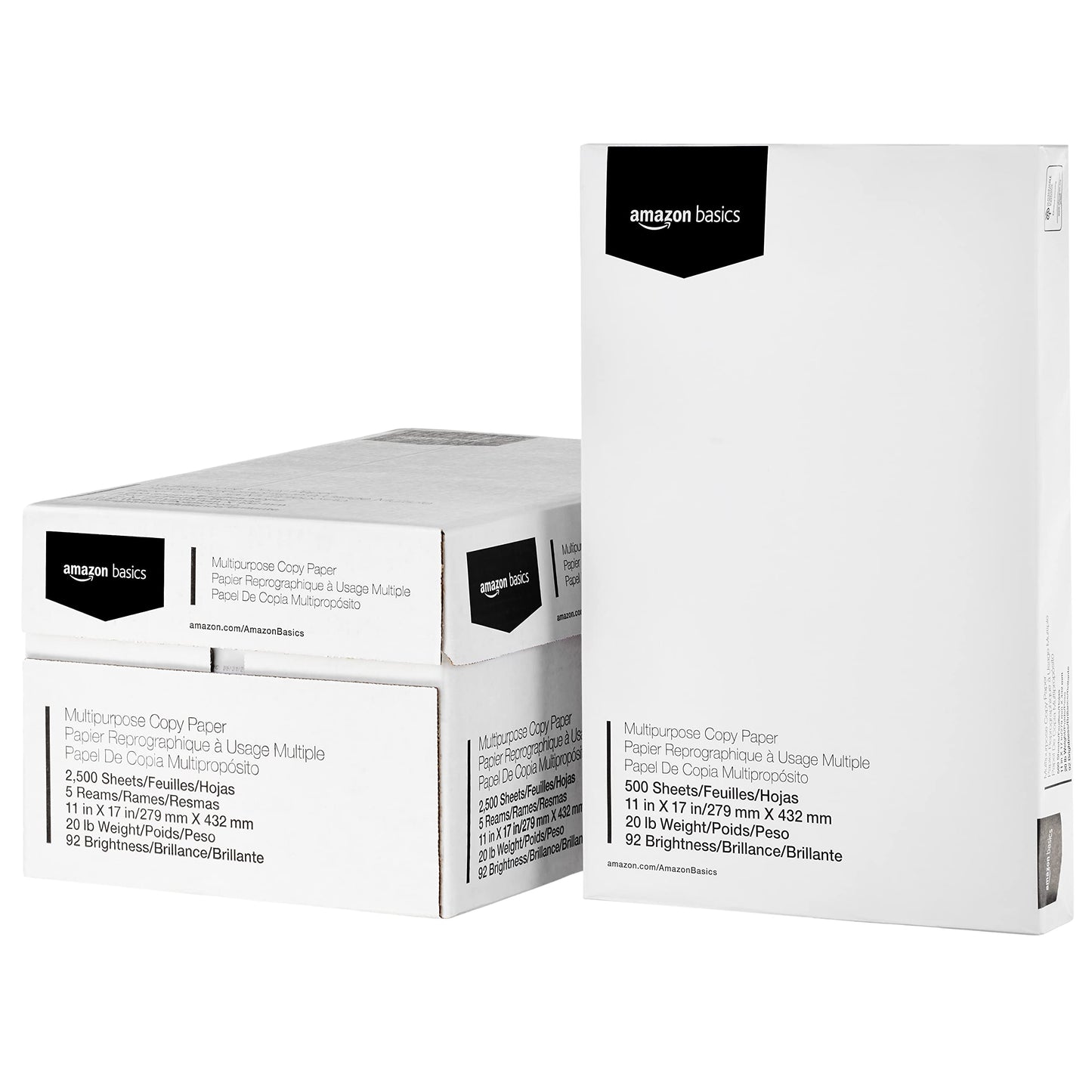Amazon Basics Multipurpose Copy Printer Paper, 20 lb, 8.5 x 11 Inches, 10 Reams (5,000 Sheets), 92 Bright White