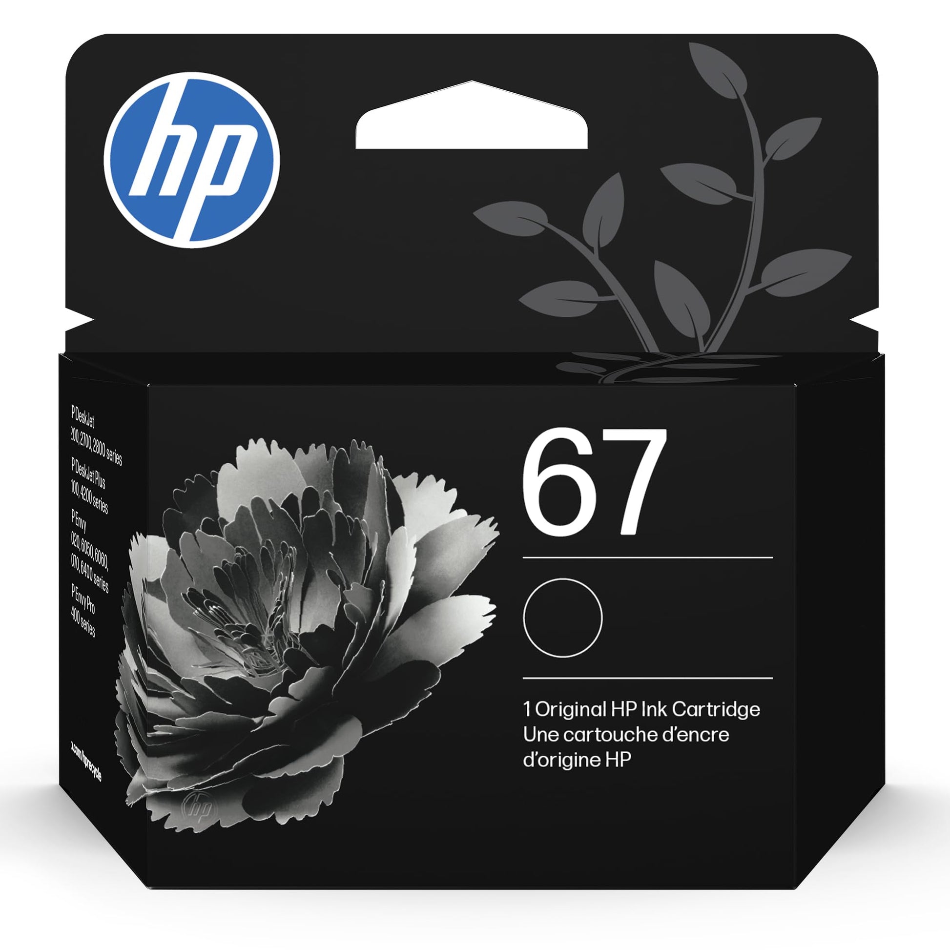 HP 67 Black/Tri-Color Ink Cartridges (2-Pack) | Works with DeskJet 1255, 2700, 4100, Envy 6000, 6400 | Instant Ink Eligible | 3YP29AN | Packaging May Vary