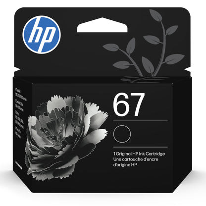 HP 67 Black/Tri-Color Ink Cartridges (2-Pack) | Works with DeskJet 1255, 2700, 4100, Envy 6000, 6400 | Instant Ink Eligible | 3YP29AN | Packaging May Vary