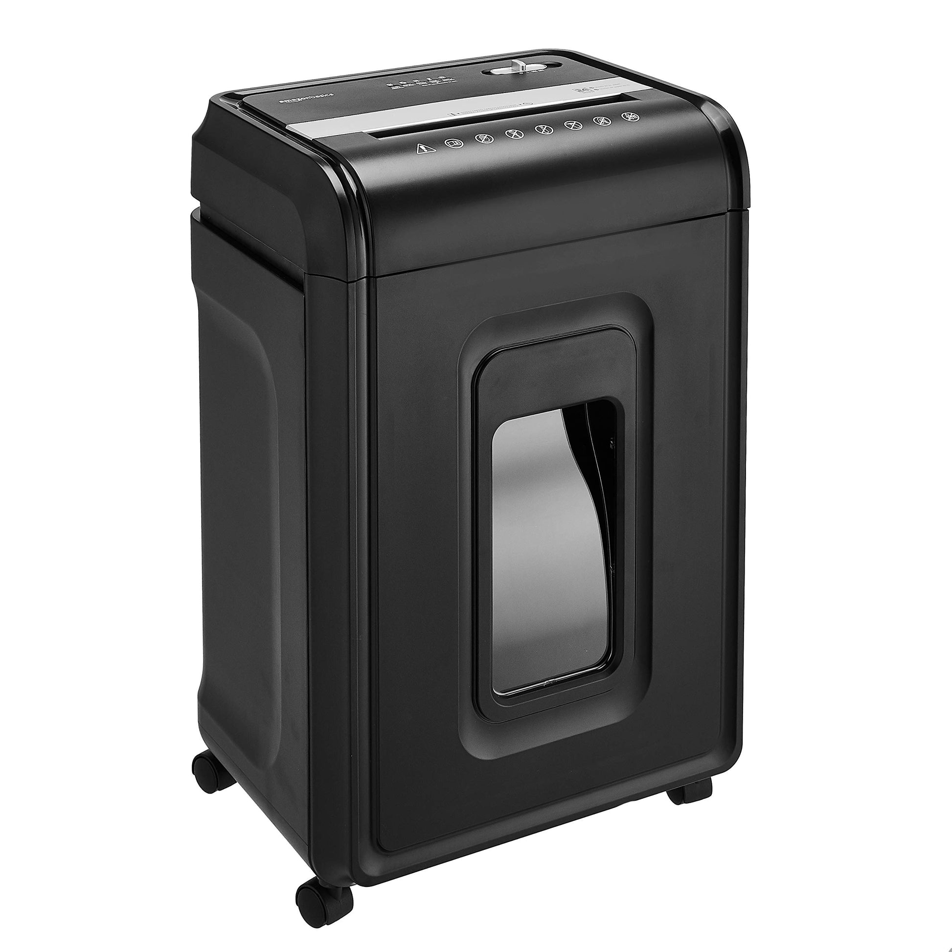 Amazon Basics 12-Sheet Cross-Cut Paper and Credit Card Shredder with Overheat Protection, Black (New Model)